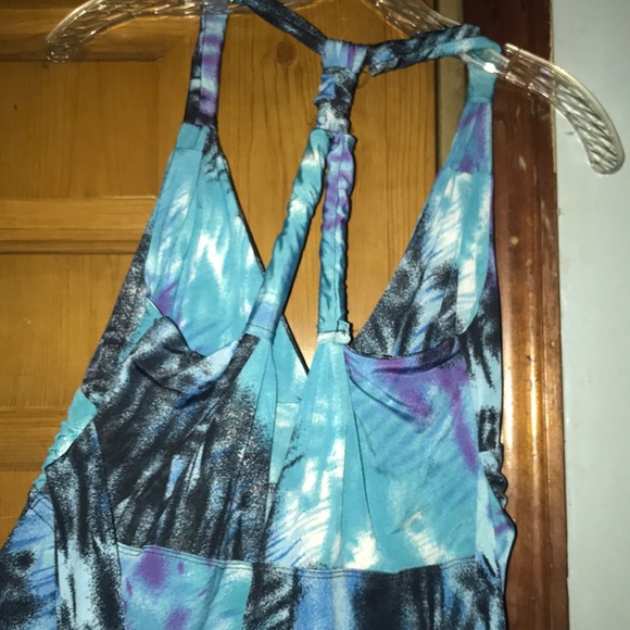 Shark Tooth High Low Halter Dress NWT Size L 👗 - Picture 6 of 8